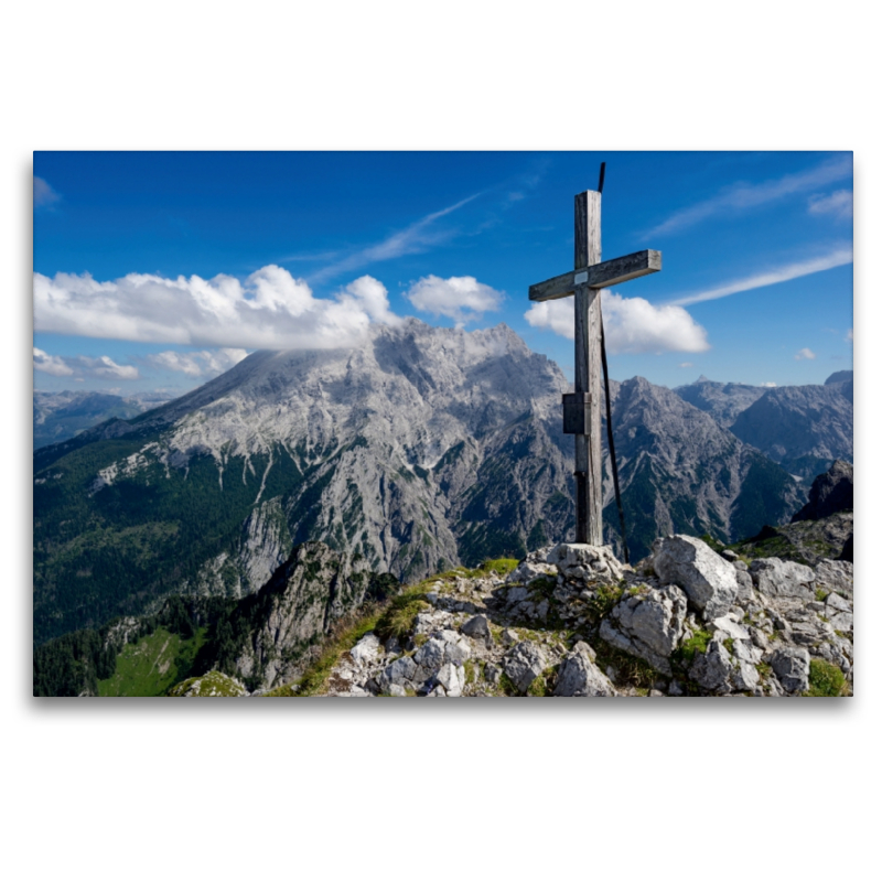 Gipfelkreuz vor Watzmann