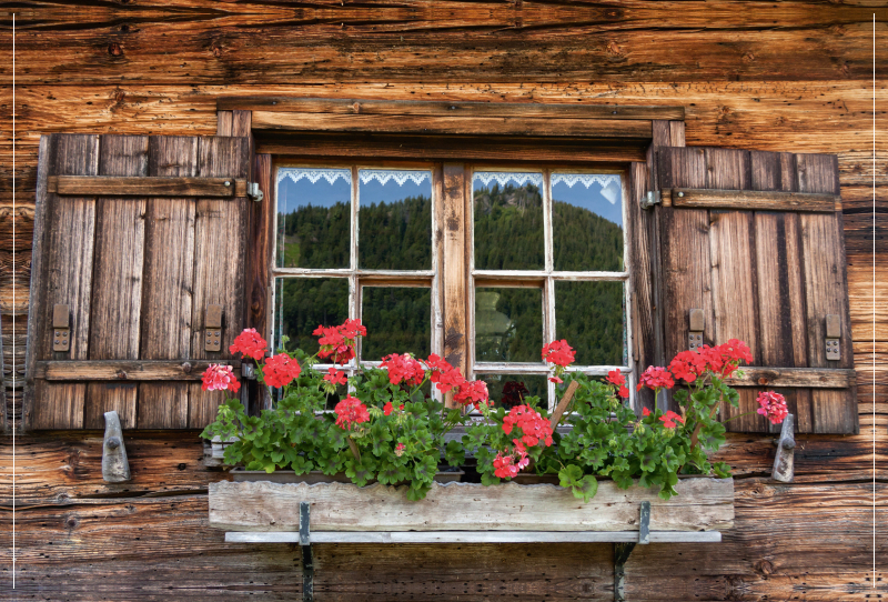 Fenster der Alpe Gschwender Berg