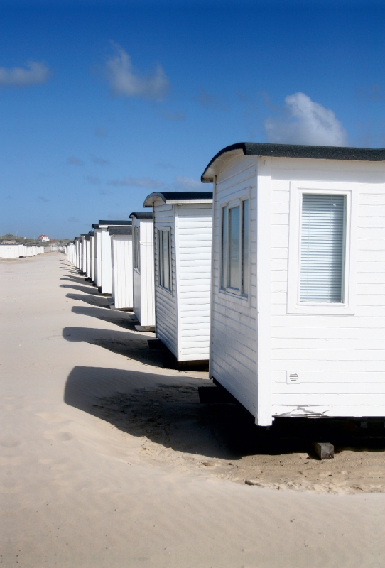 Badehäuschen am Strand von Løkken