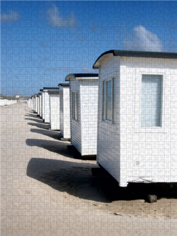 Badehäuschen am Strand von Løkken