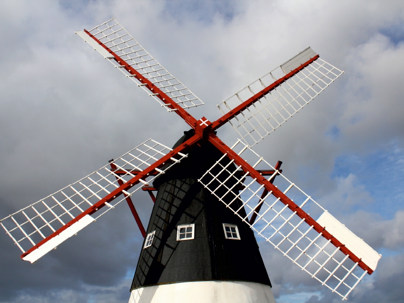 Die Windmühle auf der Insel Mandø