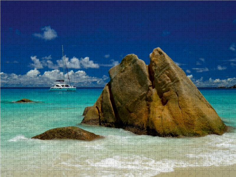 Anse Lazio - Bucht auf der Seychellen-Insel Praslin