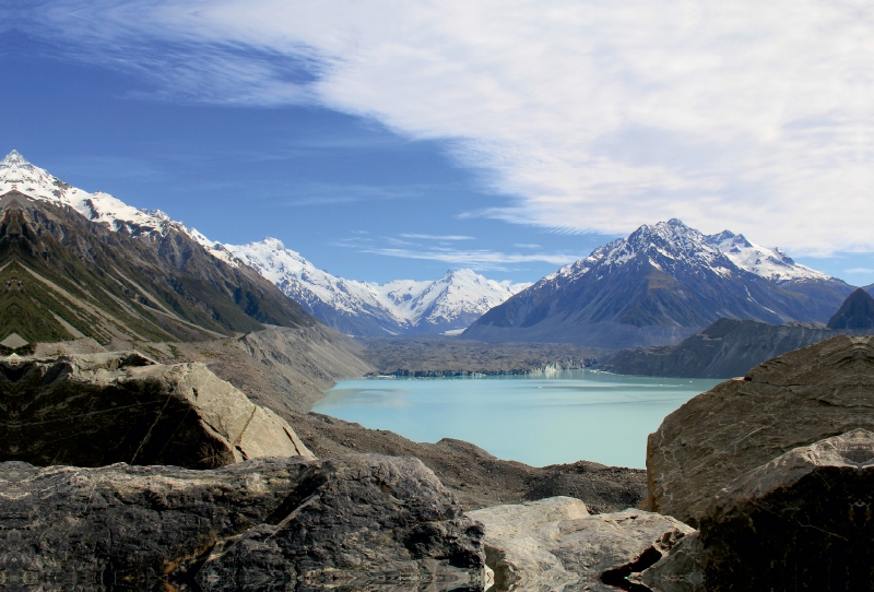 Tasman Glacier mit Gletschersee