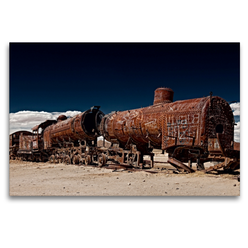 Eisenbahnfriedhof bei Uyuni, Bolivien, Suedamerika