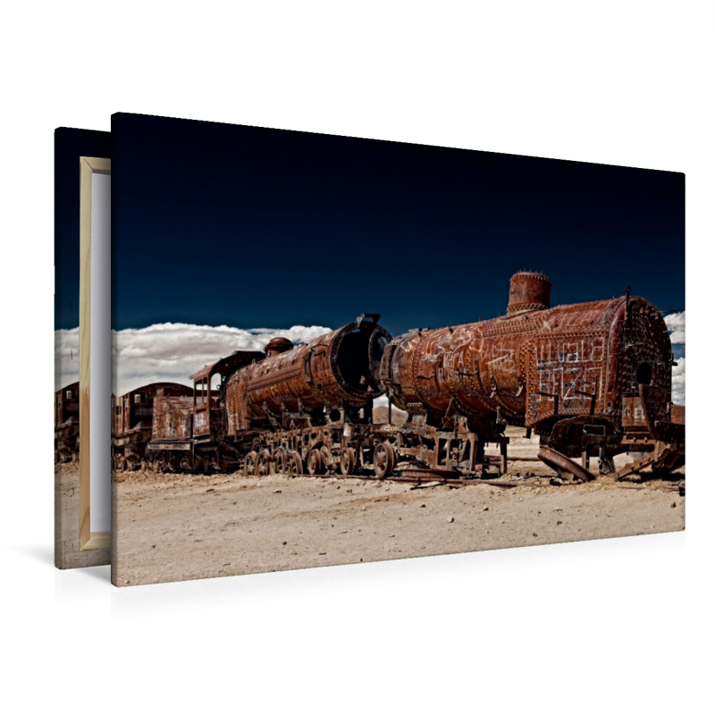 Eisenbahnfriedhof bei Uyuni, Bolivien, Suedamerika