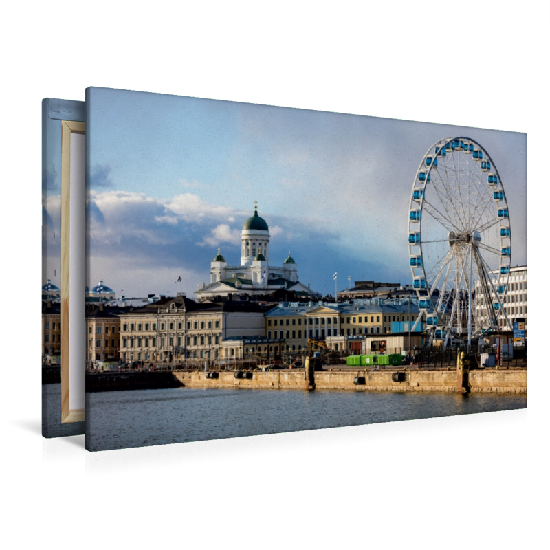 Blick auf den Hafen von Helsinki mit dem Dom im Hintergrund