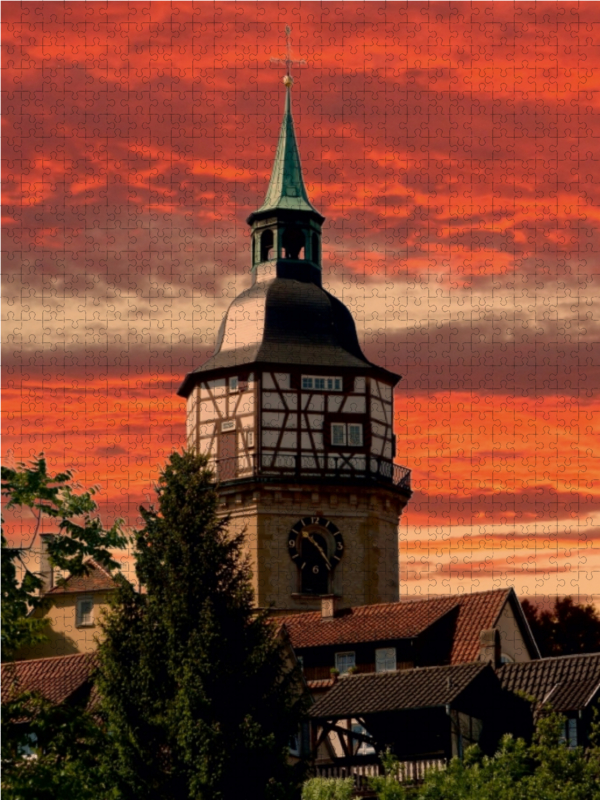 Abendstimmung in Backnang (Stadtturm)