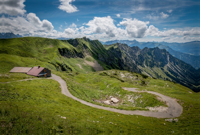 Wanderweg am Nebelhorn