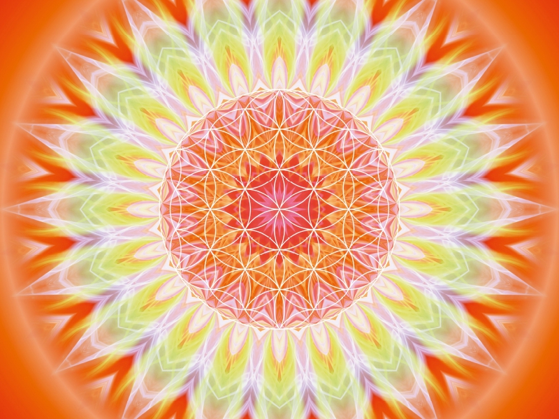 Mandala Gesundheit mit Blume des Lebens