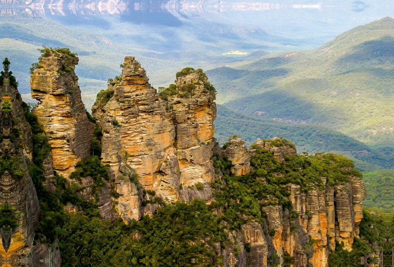 Three Systers in den Blue Mountains, Australien