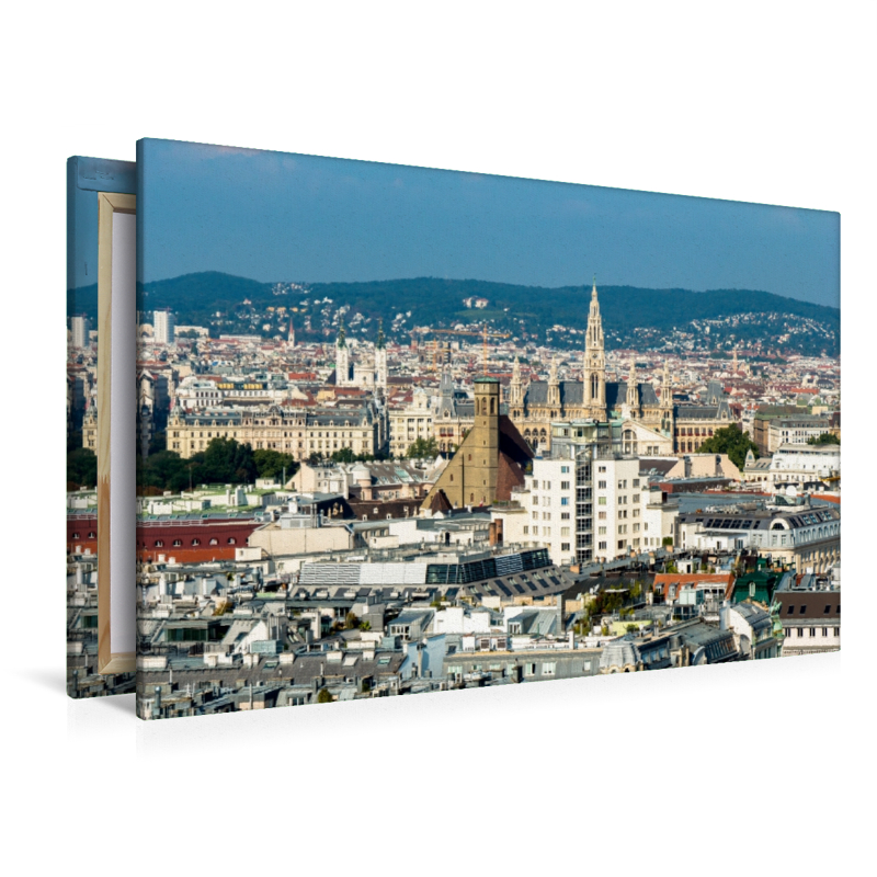 Blick vom Südturm des Stephansdom bis zum Rathaus in Wien