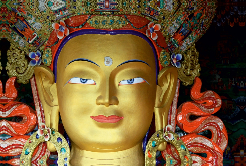 Maitreya Buddhastatue in Thiksey