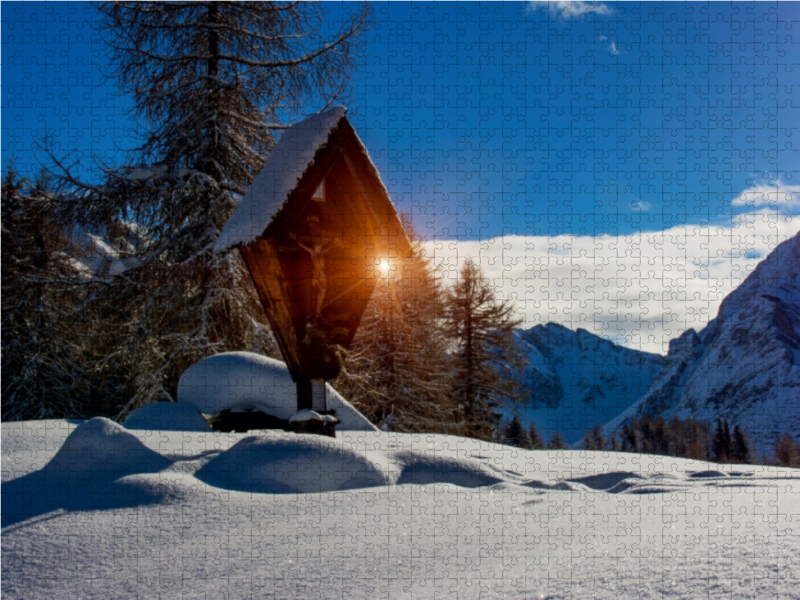 Wegkreuz in den Bergen / Südtirol