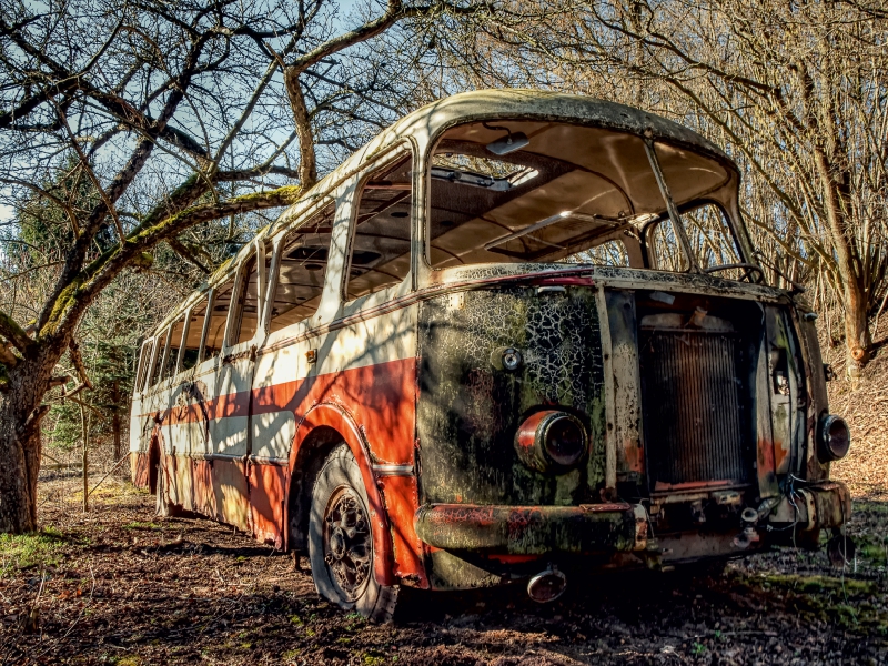 Rostlaube - alter Bus