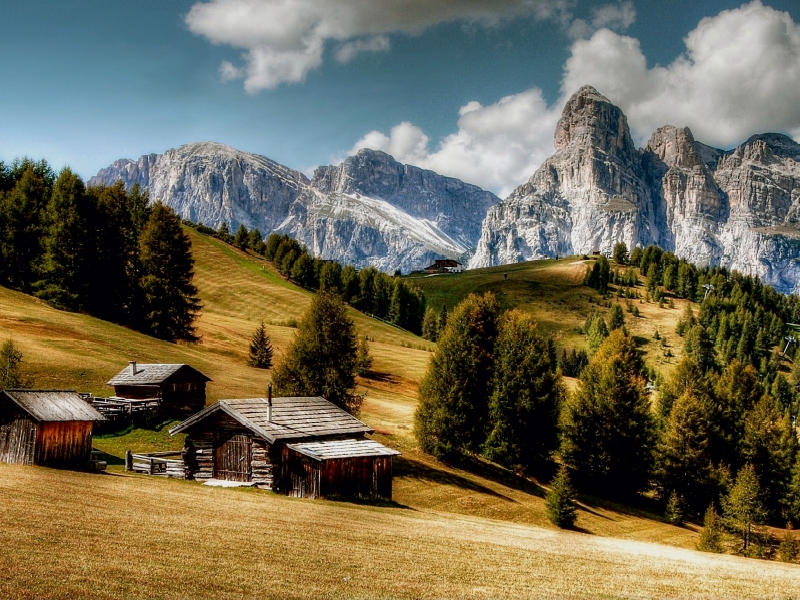 Pralongia Alm mit Sassongher - Alta Badia