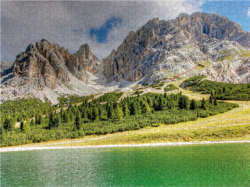 Almteich bei Cortina d Ampezzo mit Monte Cristallo