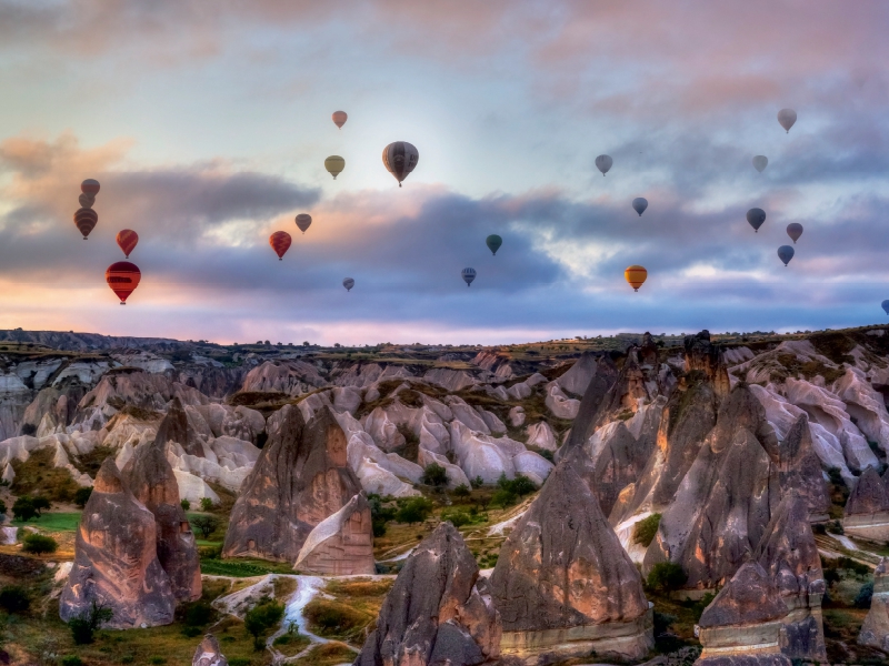 Ballons über Kappadokien