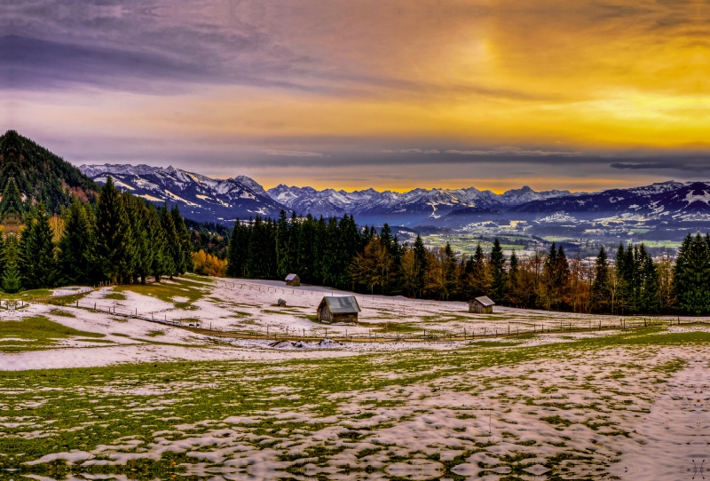 Blick Richtung Sonthofen am Fuße des Grünten