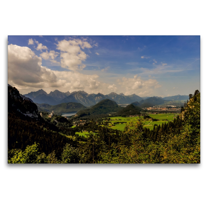 Panoramablick auf Hohenschwangau, Alpsee und Füssen