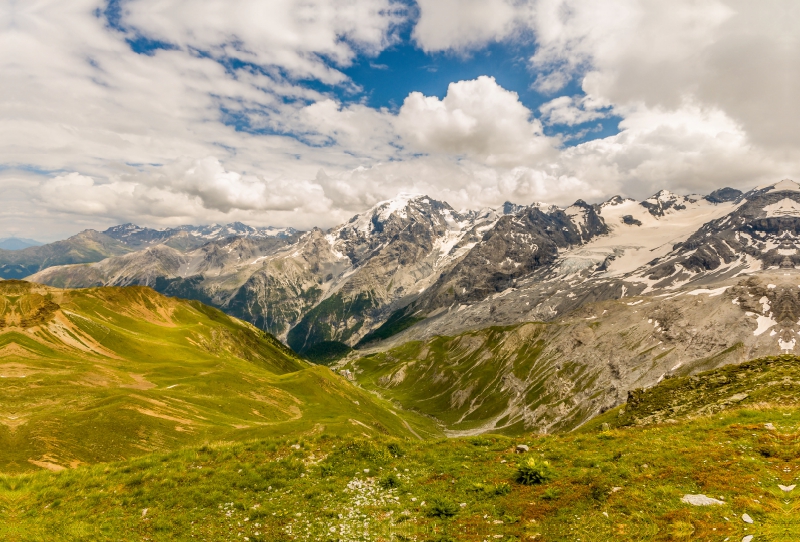 Blick vom Stilfser Joch in Südtirol