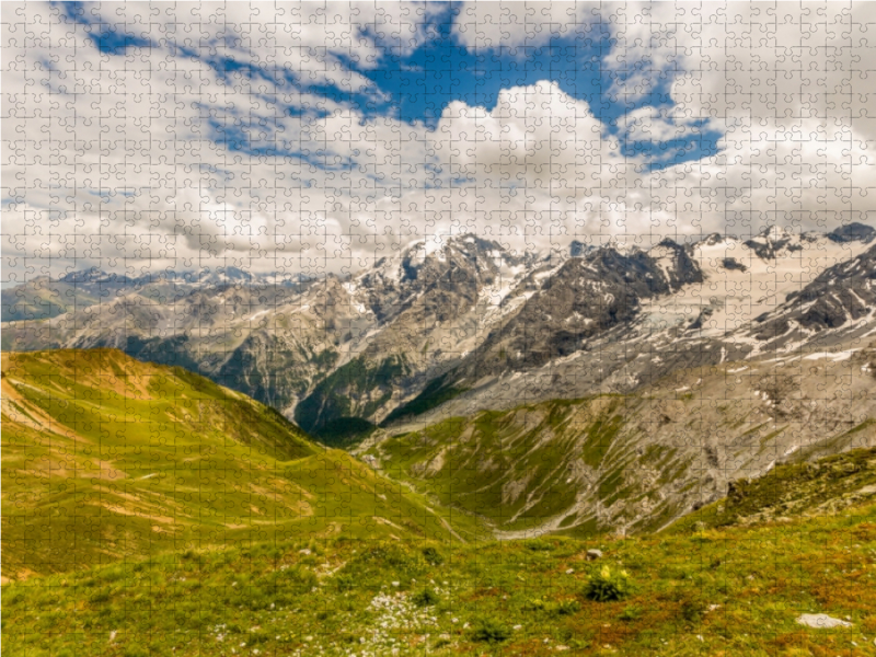 Blick vom Stilfser Joch in Südtirol