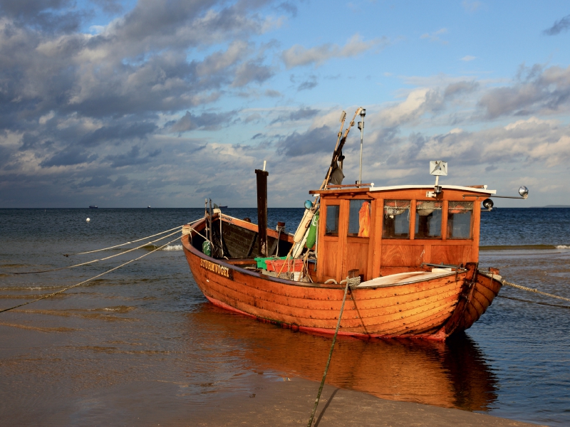 Hölzernes Fischerboot