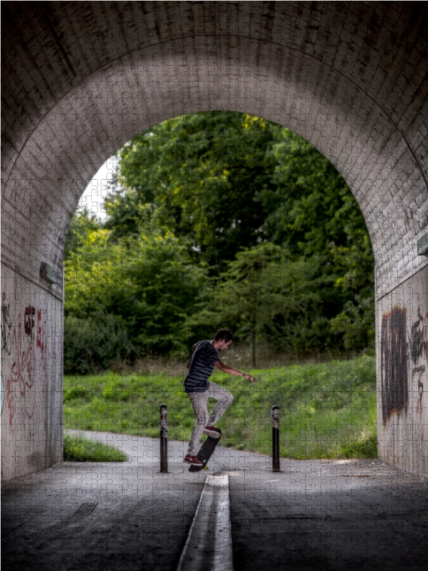 Skaten, im Tunnel