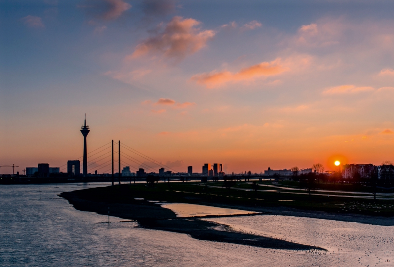 Ansicht bei Sonnenuntergang