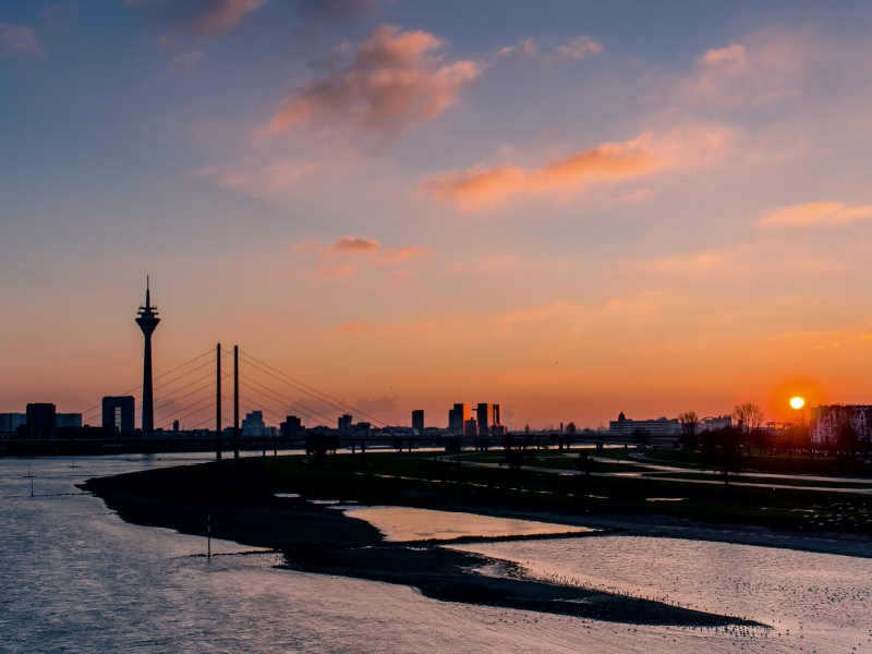 Ansicht bei Sonnenuntergang