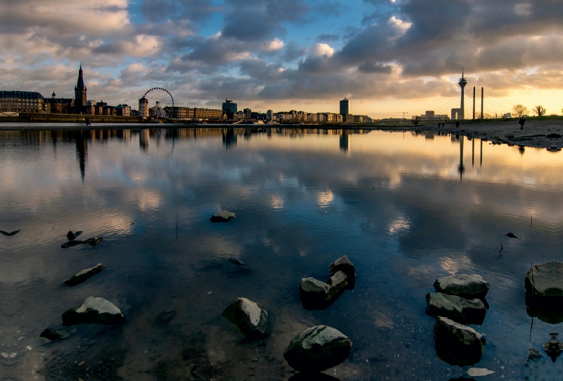 Panorama bei Hochwasser