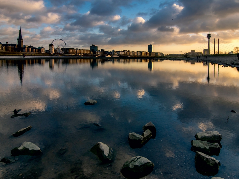 Panorama bei Hochwasser