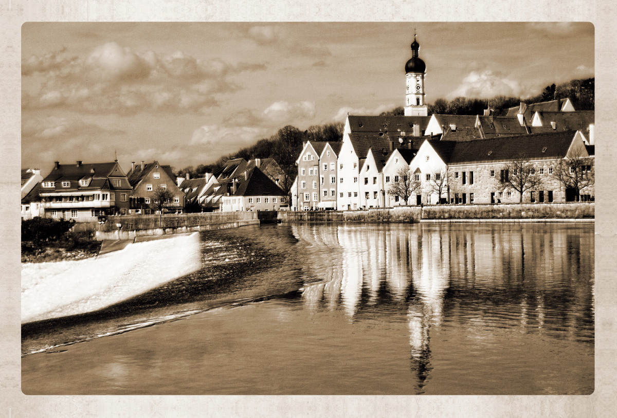 Ein Motiv aus dem Kalender Landsberg am Lech Fotografien im Stil historischer Postkarten