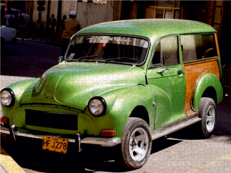 Der britische Oldtimer Morris Traveller in Havanna