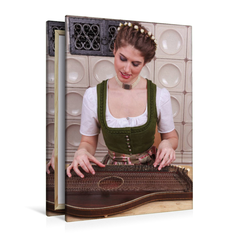 Frau mit Zither