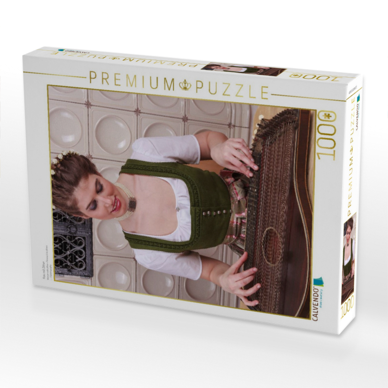 Frau mit Zither