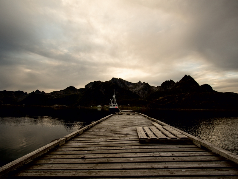 Der Steg im Abendlicht