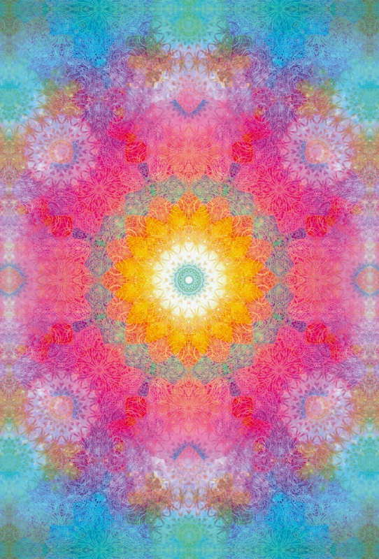 Feines Regenbogen Mandala