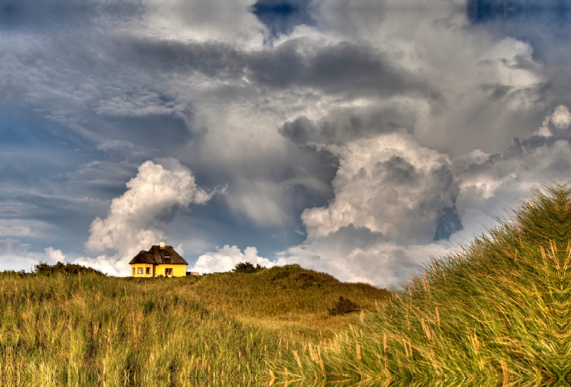 Haus in den Dünen der Nordsee