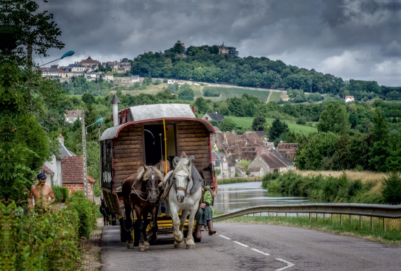 Caravan auf den Straßen von Sancerre