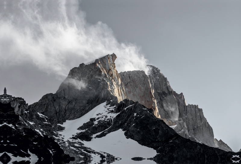 Aguja Guillaument und der Wind