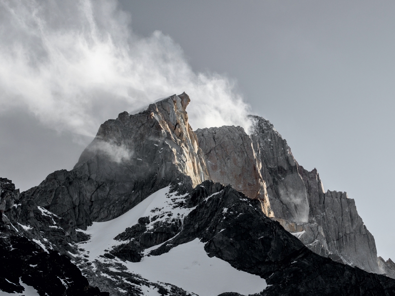 Aguja Guillaument und der Wind