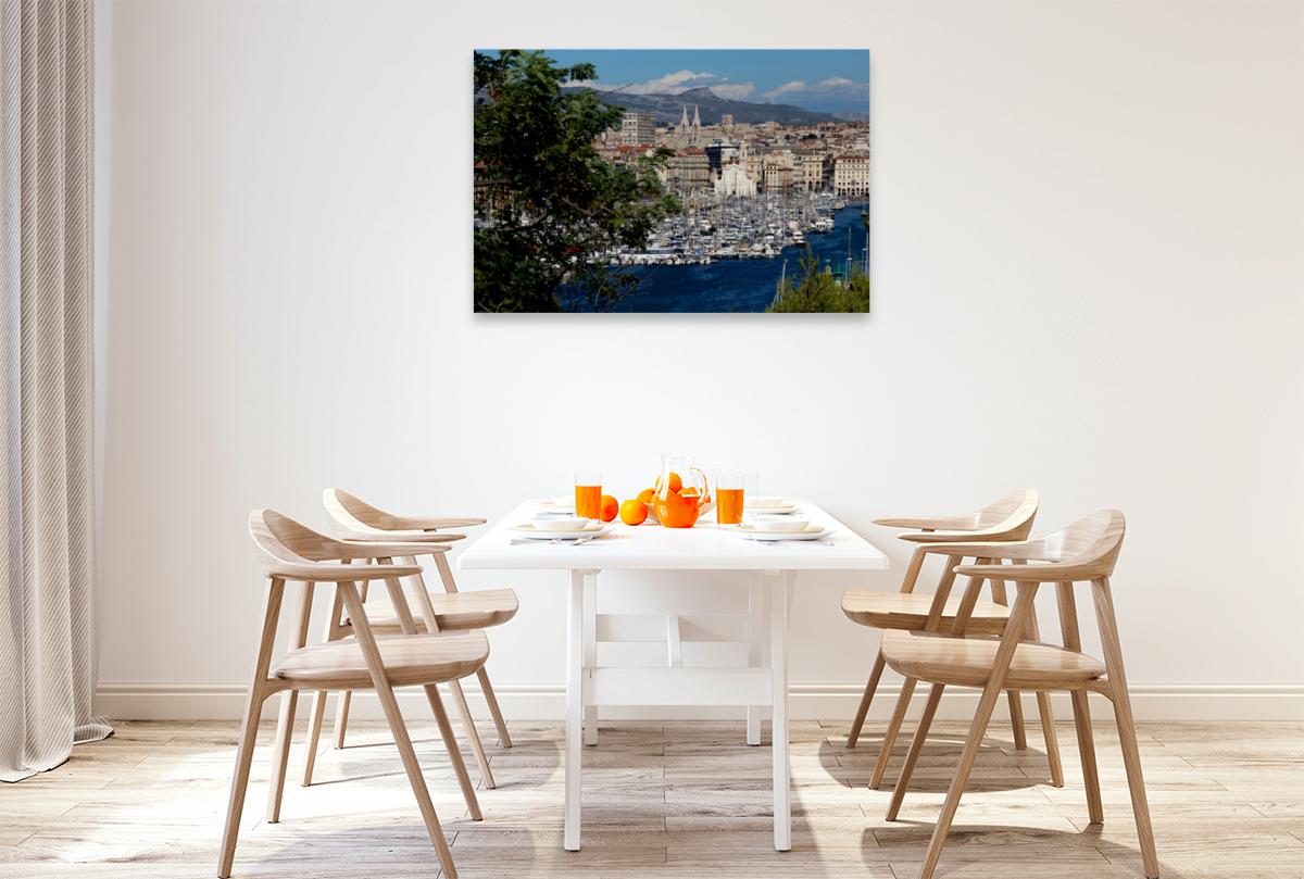 Blick vom Jardin du Pharo in Marseille auf den Vieux Port