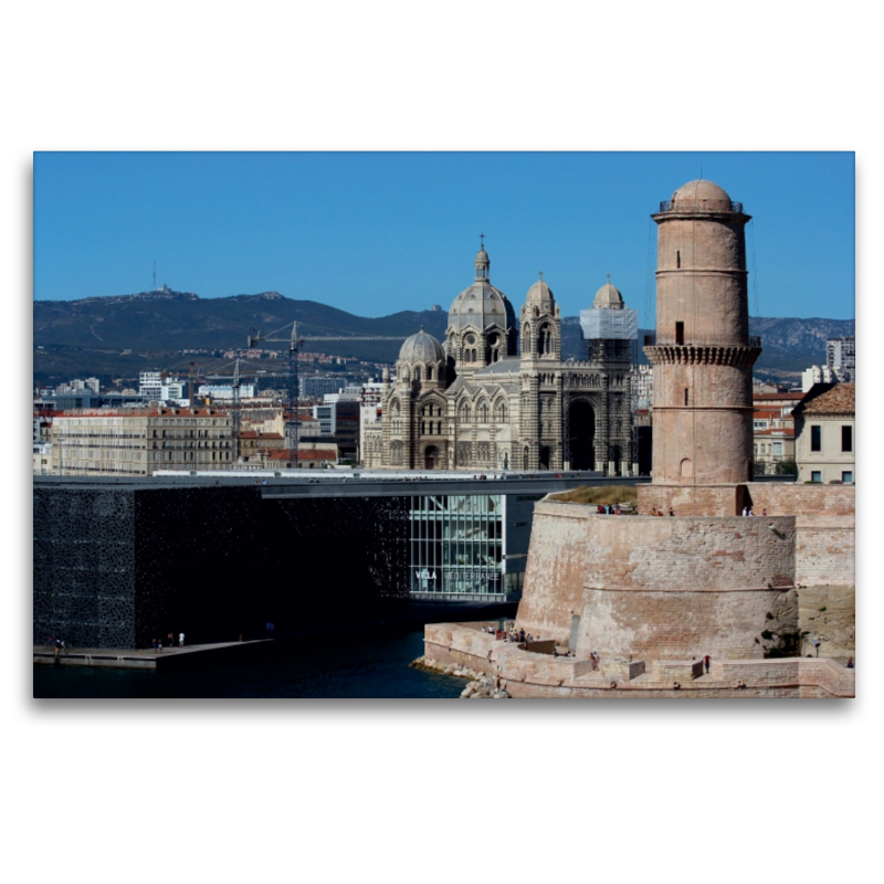 Das MuCEM, die Kathedrale de la Major und Fort Saint Jean in Marseille