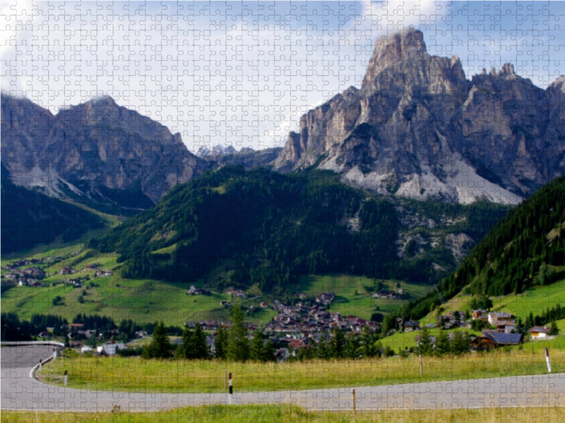 Corvara mit dem Sassongher