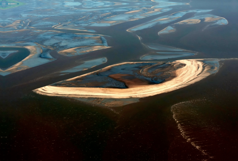 Insel Trischen in der Mündung der Elbe