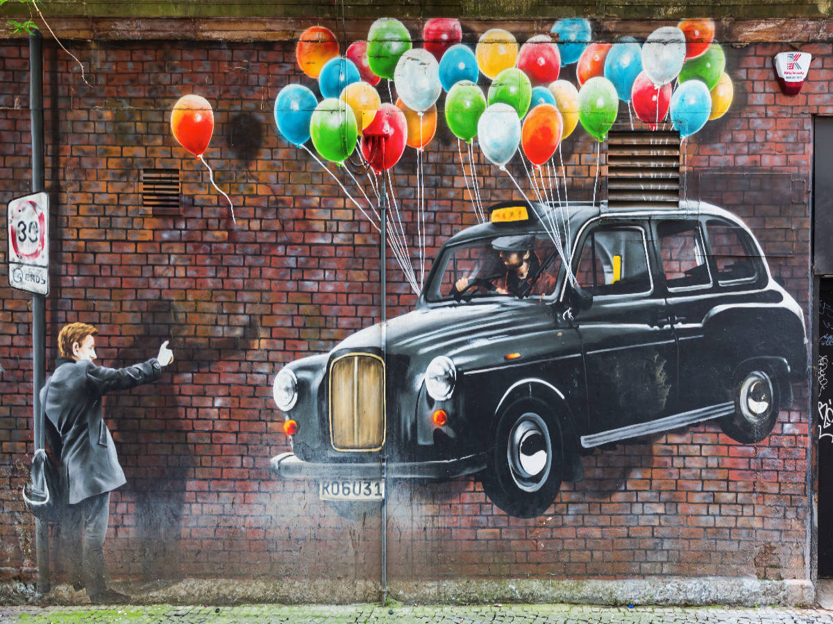 Streetart in Glasgow, Großbritannien