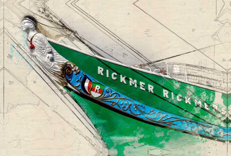 Museumsschiff Rickmer Rickmers in Hamburg