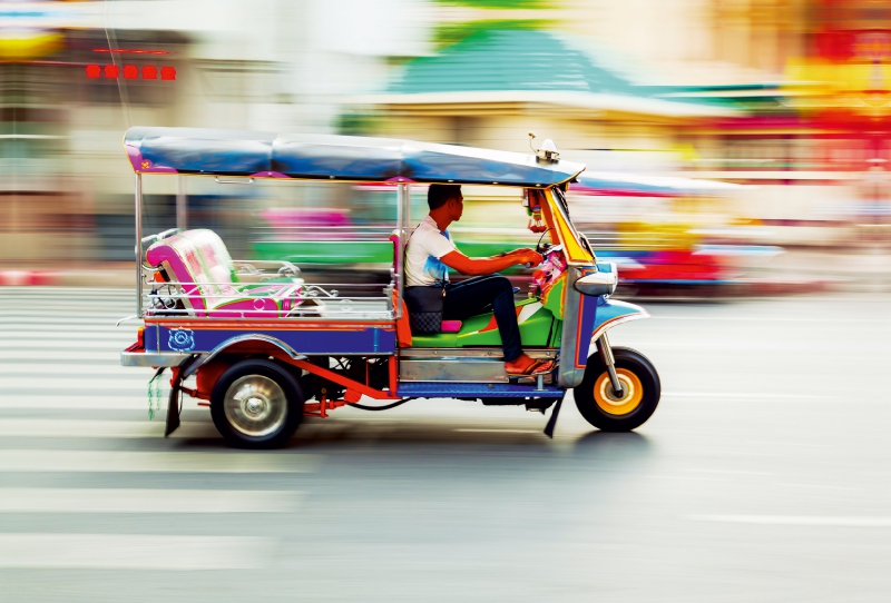 Tuk-Tuk auf den Straßen Bangkoks