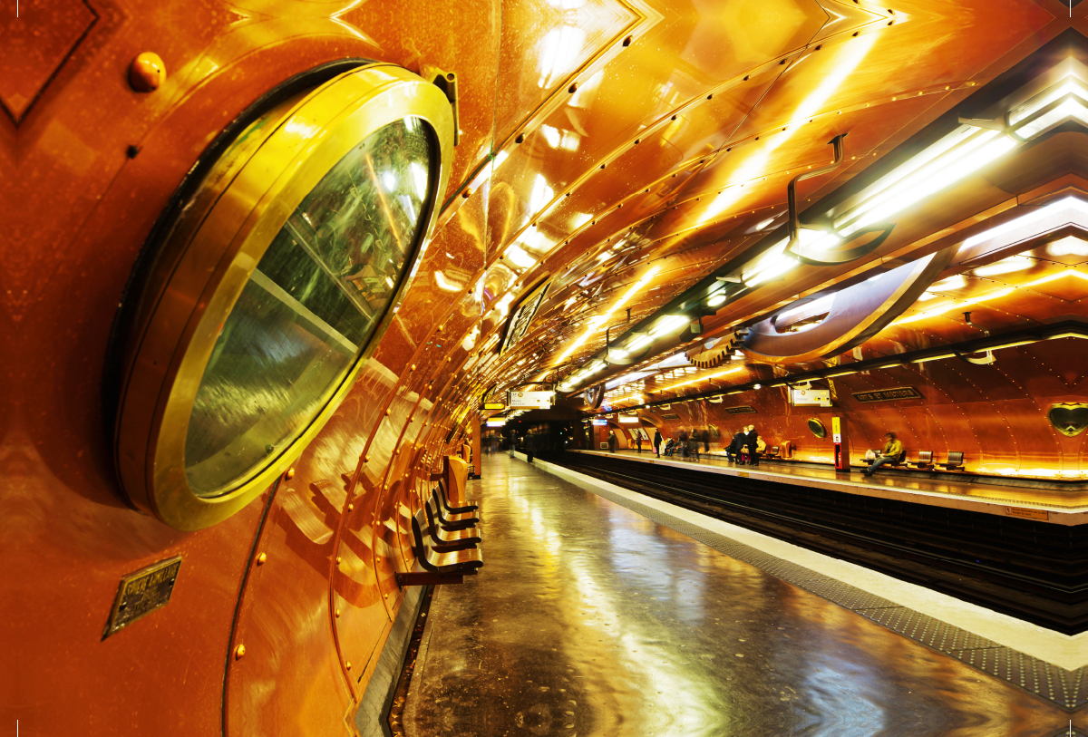 U-Bahn Station Arts-et-Métiers in Paris, Frankreich