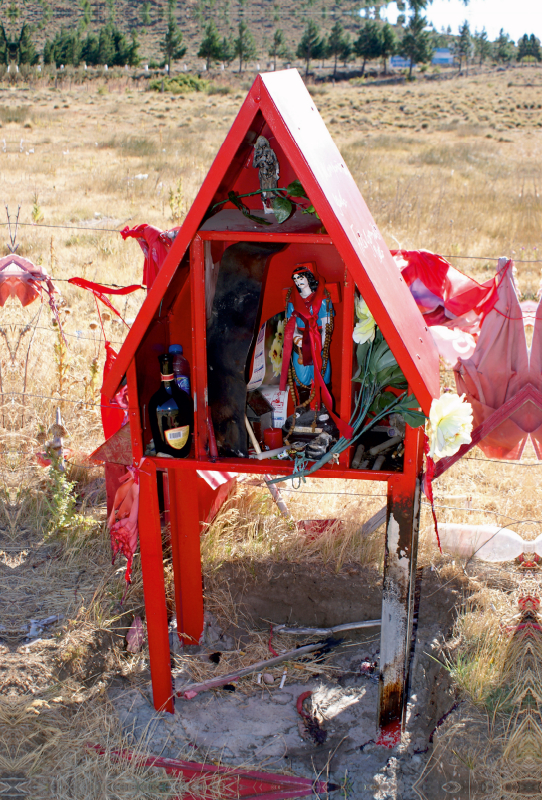 Straßenaltar in Patagonien